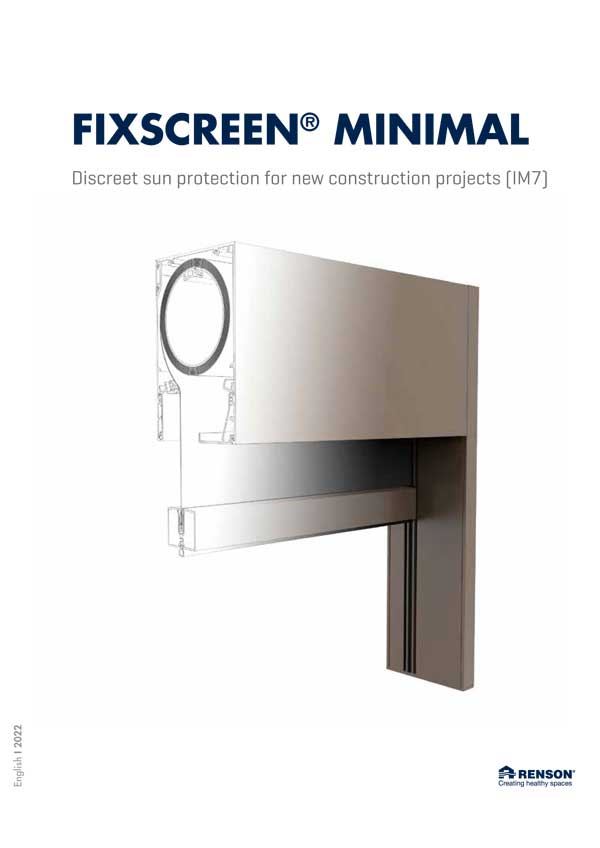 Renson saules noēnojuma - rullo žalūziju Fixscreen Minimal katalogs Renson saules noēnojuma - rullo žalūziju Fixscreen Minimal katalogs